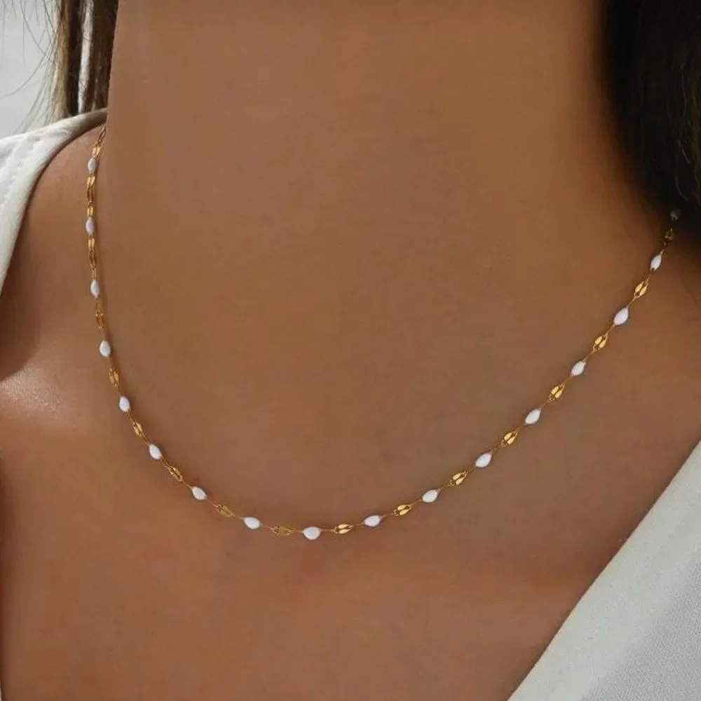 Boho Beaded Necklace Q739